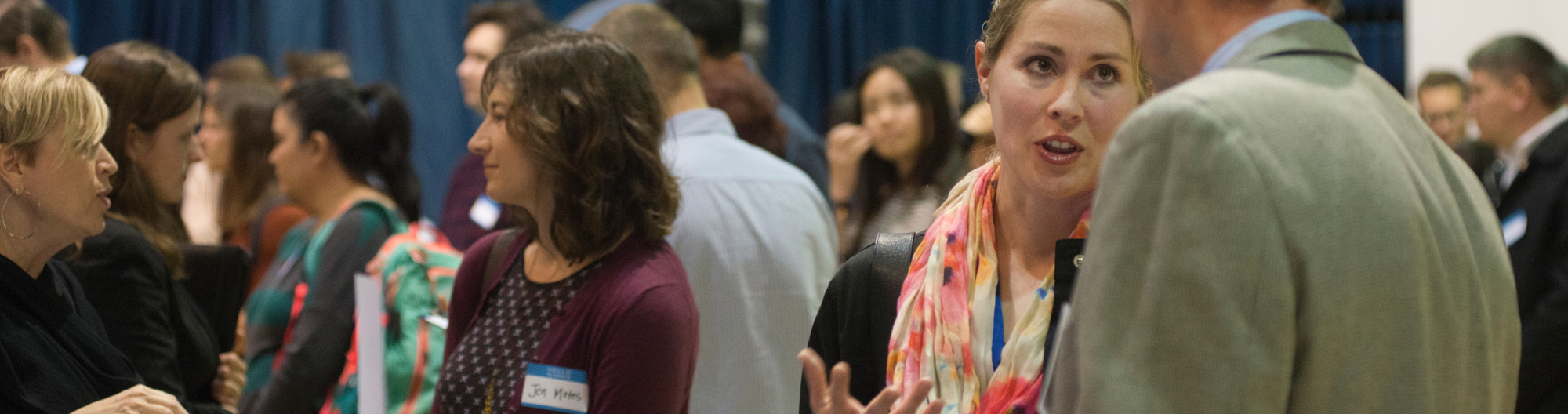 graduate students and postdoctoral scholars networking at a Professors for the Future Event