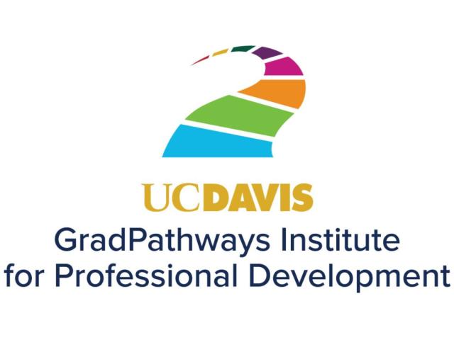 Image of rainbow colors of steps leading to the UCD GPI logo.