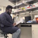 PFTF alumnus Wade Zeno works in a lab